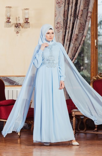 Blue Hijab Dress 52617-01