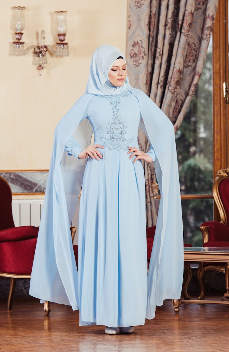 Blue Hijab Dress 5261701 Sefamerve