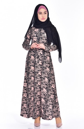 Powder Hijab Dress 0225-01