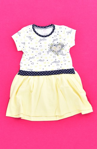 Für Mädchen Kids Kleid 9476-05 Gelb 9476-05