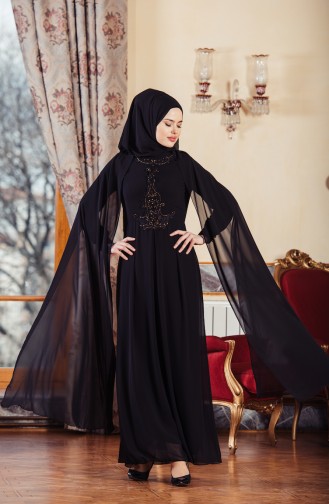 Black Hijab Dress 52617-06