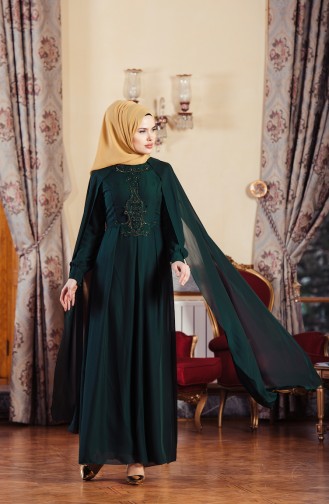 Green Hijab Dress 52617-03
