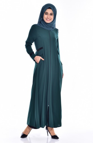 Abaya mit Pailetten 2515-03 Smaragdgrün 2515-03