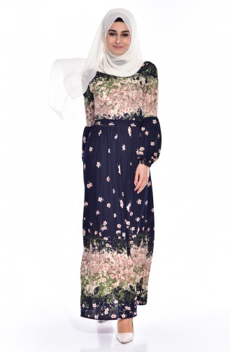 Khaki Hijab Dress 5195-02