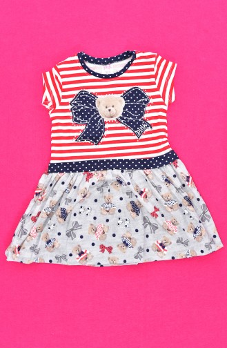 Red Baby and Children`s Dress 9428-01