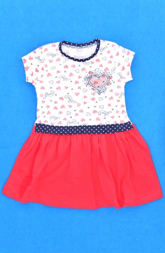 Red Baby and Children`s Dress 9476-01