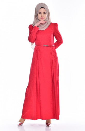 Robe Hijab Rouge 3027-01