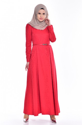 Robe Hijab Rouge 3027-01