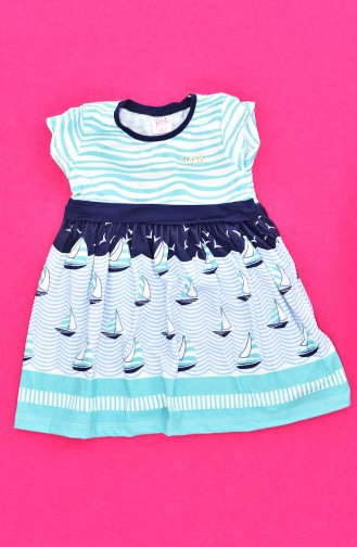 Mint Green Baby and Children`s Dress 9451-04