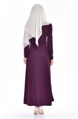 Purple Hijab Dress 7715-03