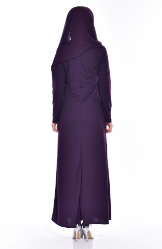 Purple Hijab Dress 2172-03