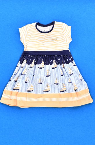 Yellow Baby and Children`s Dress 9451-03