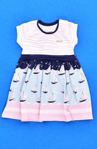 Salmon Baby and Children`s Dress 9451-02