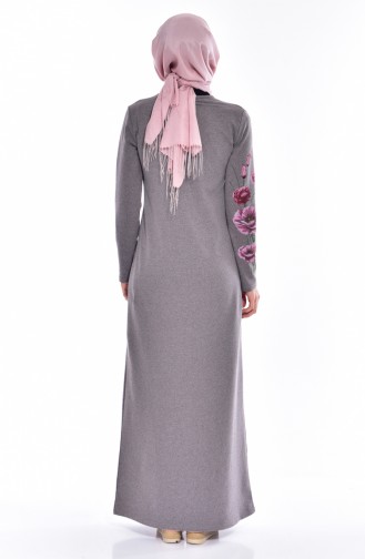 Anthracite Hijab Dress 2919-08