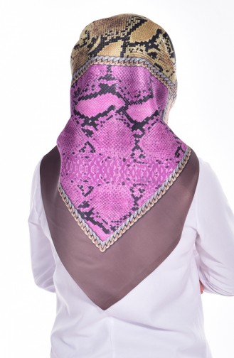 Kette gemustert Taft Kopftuch 95108-07 Khaki 07