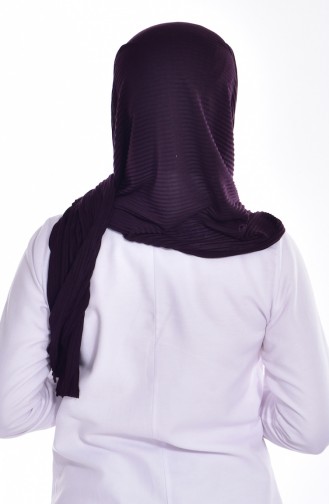 Practical Pleated Cotton Shawl 1011-14 Plum 1011-14