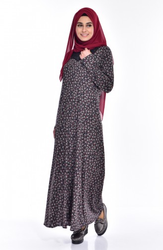 Red Hijab Dress 0133-04