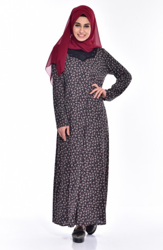 Red Hijab Dress 0133-04