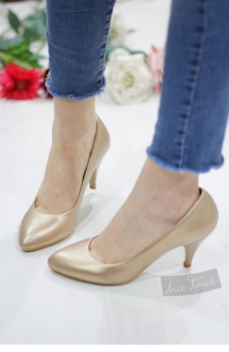 Golden High-Heel Shoes 8YAZA0204467