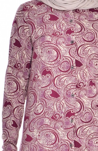 Tunique Emprime Viscose 2444-03 Rose Pâle 2444-03