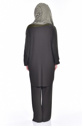 Pleated Tunic Trousers Double Suit 18991-02 Khaki 18991-02