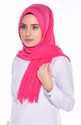 Practical Pleated Cotton Shawl 1011-13 Pink 1011-13