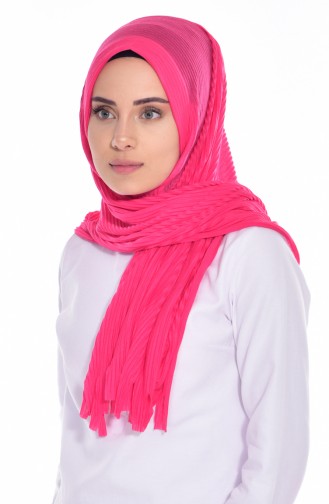 Practical Pleated Cotton Shawl 1011-13 Pink 1011-13