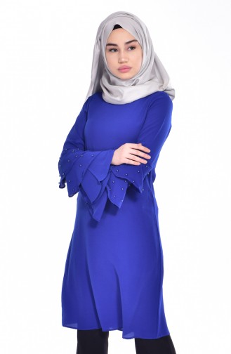 Volanlı Tunik 4828-06 Saks