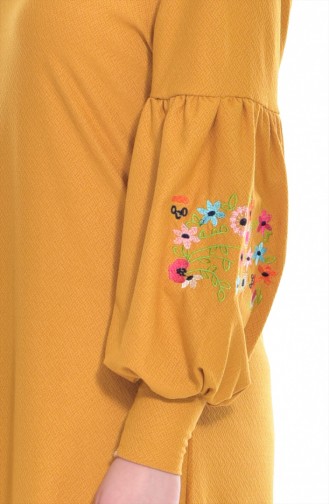 Kolu Nakışlı Tunik 1205-03 Sarı