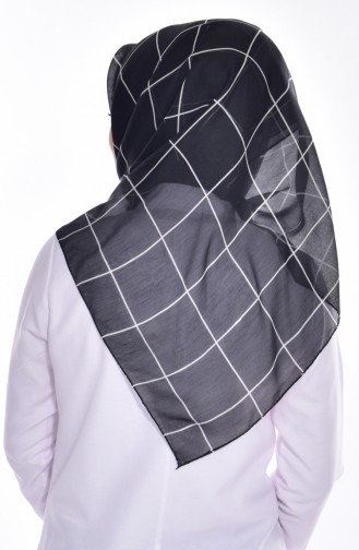 Square Gemustertes Kopftuch 901250-13 Schwarz 13