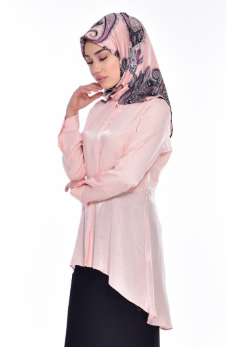 Asimetrik Tunik 7014-01 Somon