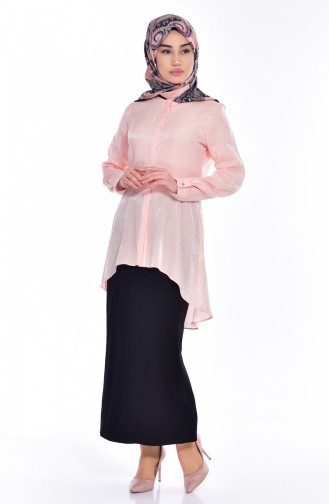 Asimetrik Tunik 7014-01 Somon