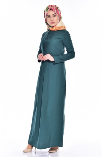 Smaragdgrün Hijab Kleider 2934-06