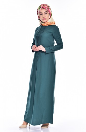 Emerald Green Hijab Dress 2934-06