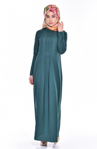 Emerald Green Hijab Dress 2934-06