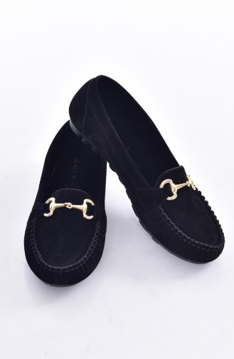 Black Woman Flat Shoe 50194-16
