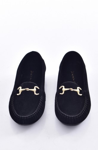 Black Women`s Flats 50194-16