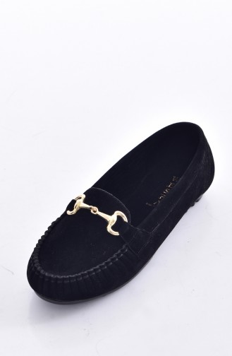 Black Women`s Flats 50194-16