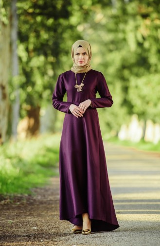 Purple Hijab Dress 5058-03