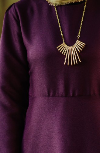 Purple Hijab Dress 5058-03