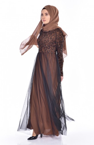 Black Hijab Evening Dress 52665-16