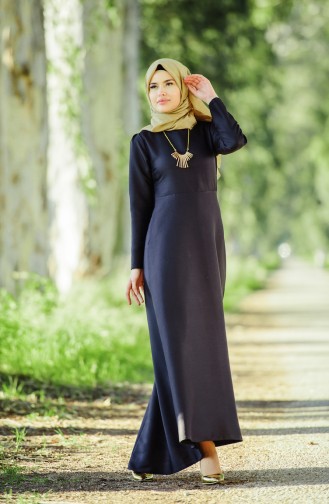 Kuyruklu Elbise 5058-01 Siyah