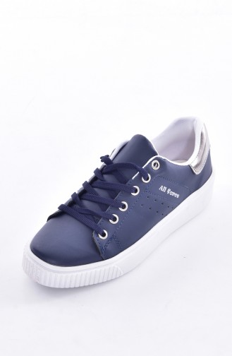 Chaussure Sport Pour Femme 0778-10 Bleu Marine Platine 0778-10