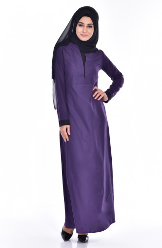Purple Hijab Dress 2930-07