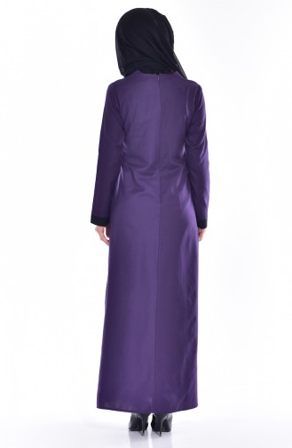 Purple Hijab Dress 2930-07