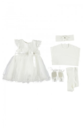 Bebetto Dress Set 5 Pieces A056-EKR light Beige 056-EKR