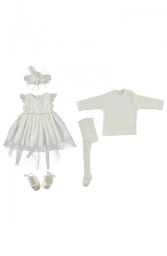 Bebetto Dress Set 5 Pieces A068-EKR light Beige 068-EKR