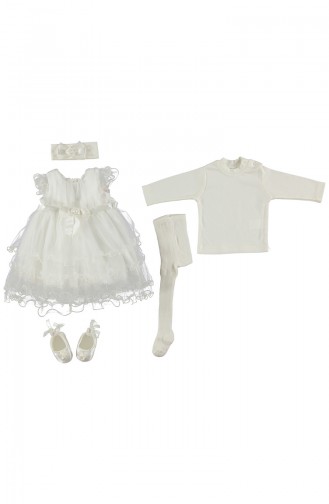 Bebetto Dress Set 5 Pieces A069-EKR light Beige 069-EKR