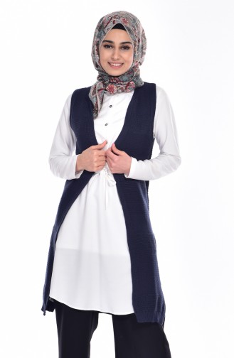 Triko Yelek 1117-11 İndigo