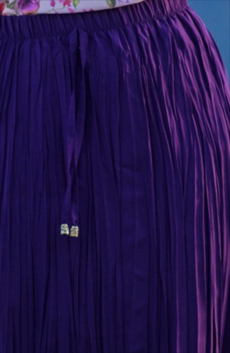 Purple Wrinkle Look Skirt and Pants 1060-11